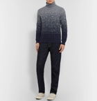 Incotex - Slim-Fit Cable-Knit Ombré Virgin Wool and Cashmere-Blend Rollneck Sweater - Gray