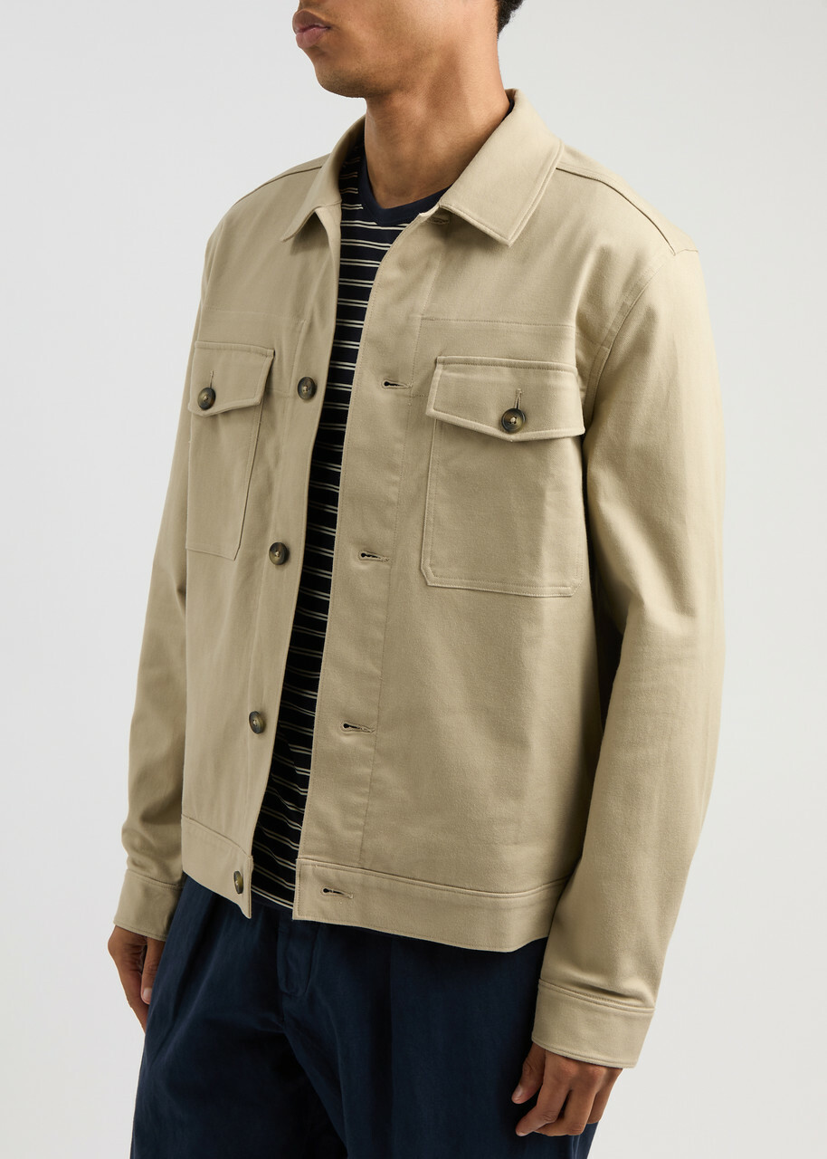 Paige Alfred Stretch-cotton Jacket Cream
