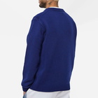 Casablanca Men's Caza Emblem Crew Knit in Navy/White