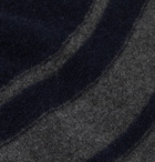 Off-White - Logo-Intarsia Virgin Wool Sweater - Gray