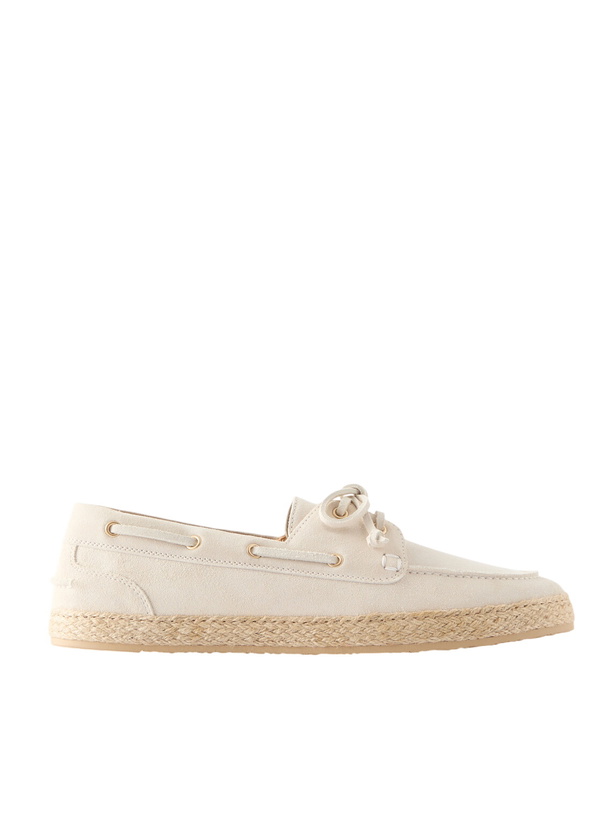 Photo: Brunello Cucinelli - Suede Boat Shoes - Neutrals