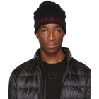 Givenchy Black and Red Logo Beanie