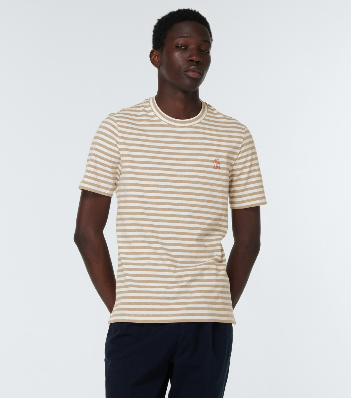 Brunello Cucinelli - Striped cotton T-shirt Brunello Cucinelli