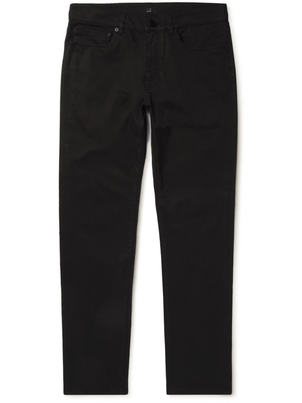 Photo: DUNHILL - Tapered Cotton-Blend Twill Trousers - Black
