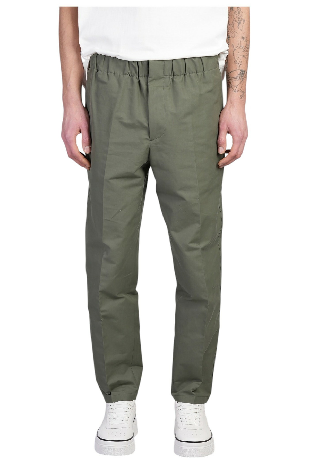 Jil Sander Men's Heavy Cotton Trousers in Sandstone Jil Sander