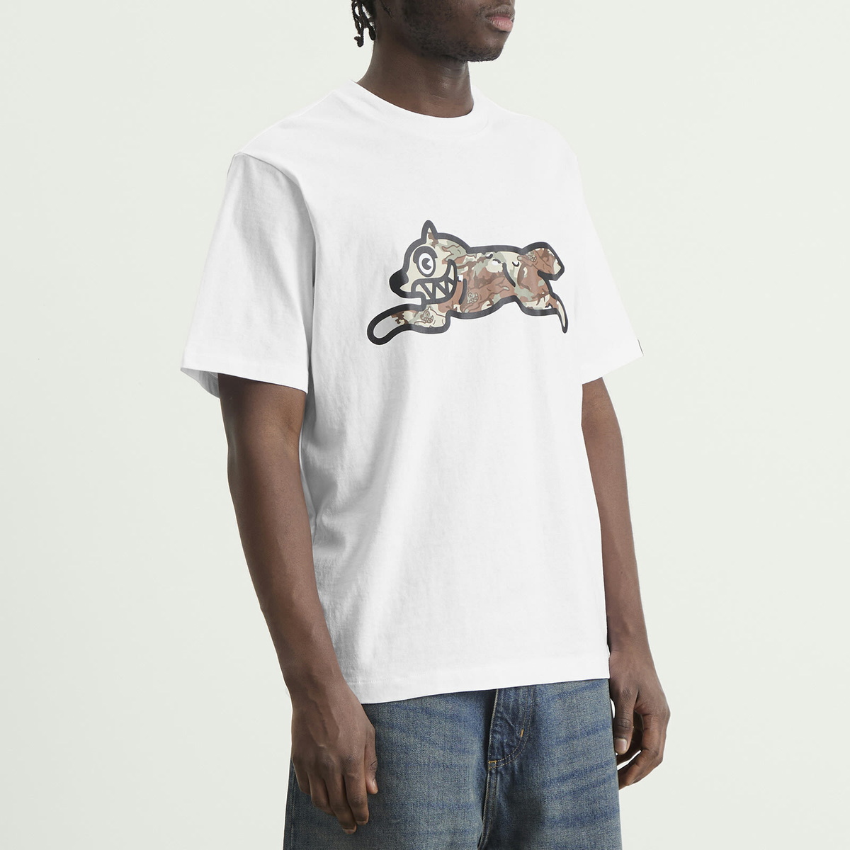 ICECREAM Men's Choc Chip Running Dog T-Shirt in White