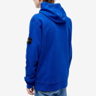 Stone Island Men's Garment Dyed Popover Hoody in Bright Blue