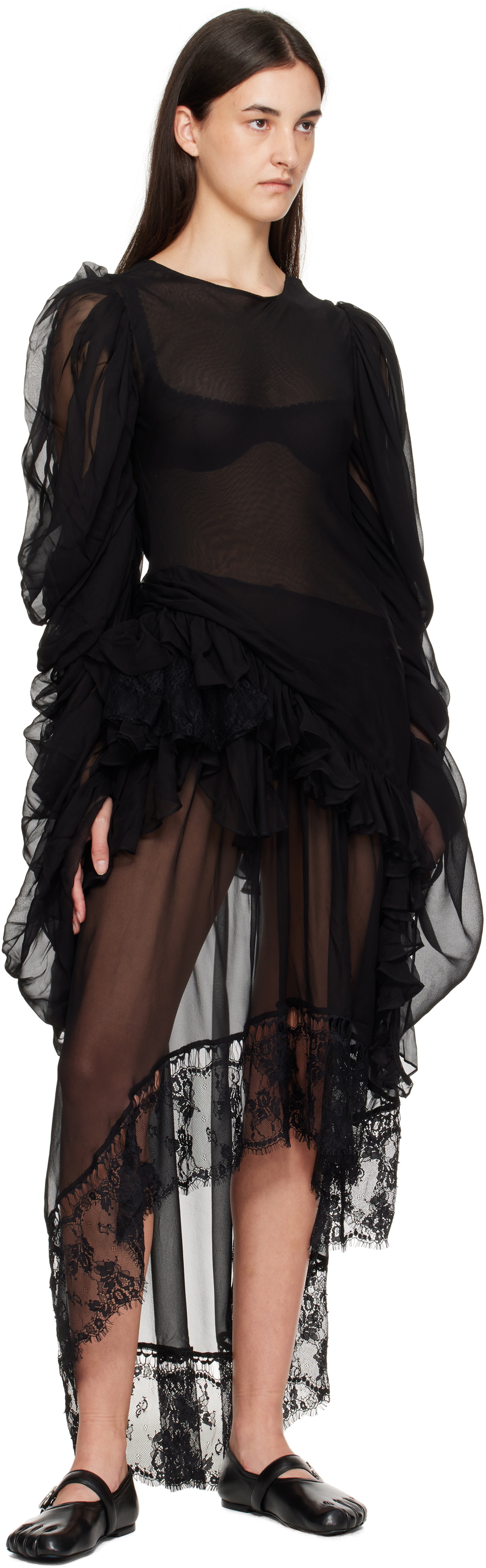 Collina Strada Black Simone Angelica Maxi Dress