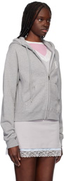 AMBUSH Gray 'AMB' Graphic Zip-Up Hoodie