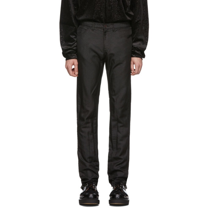 Photo: Comme des Garcons Homme Plus Black Twill Treated Trousers