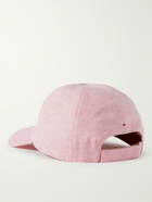 Loro Piana - Logo-Embroidered Linen Baseball Cap - Pink