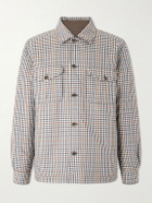 Dunhill - Reversible Padded Checked Wool Overshirt - Brown