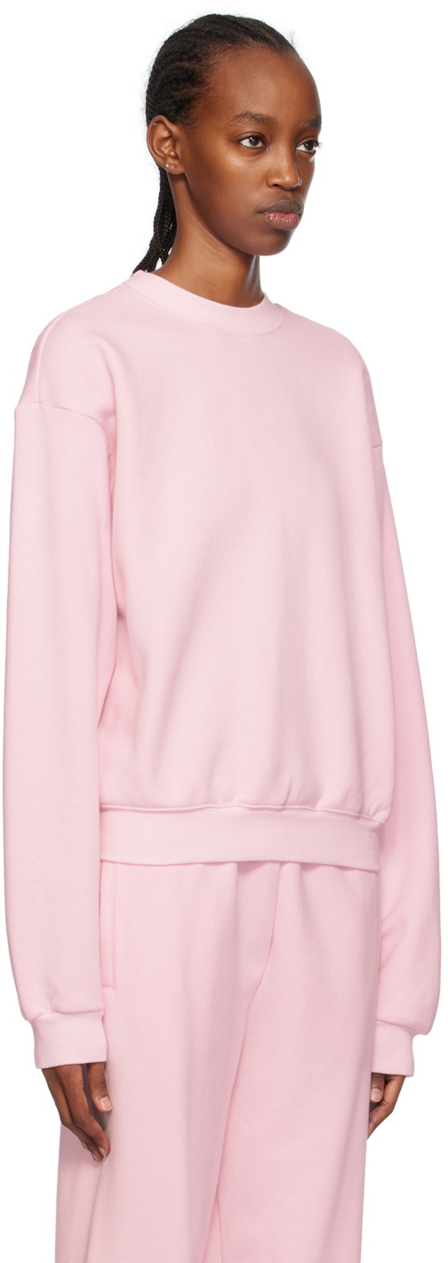 SKIMS Pink Cotton Fleece Classic Crewneck Sweatshirt SKIMS