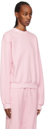 SKIMS Pink Cotton Fleece Classic Crewneck Sweatshirt