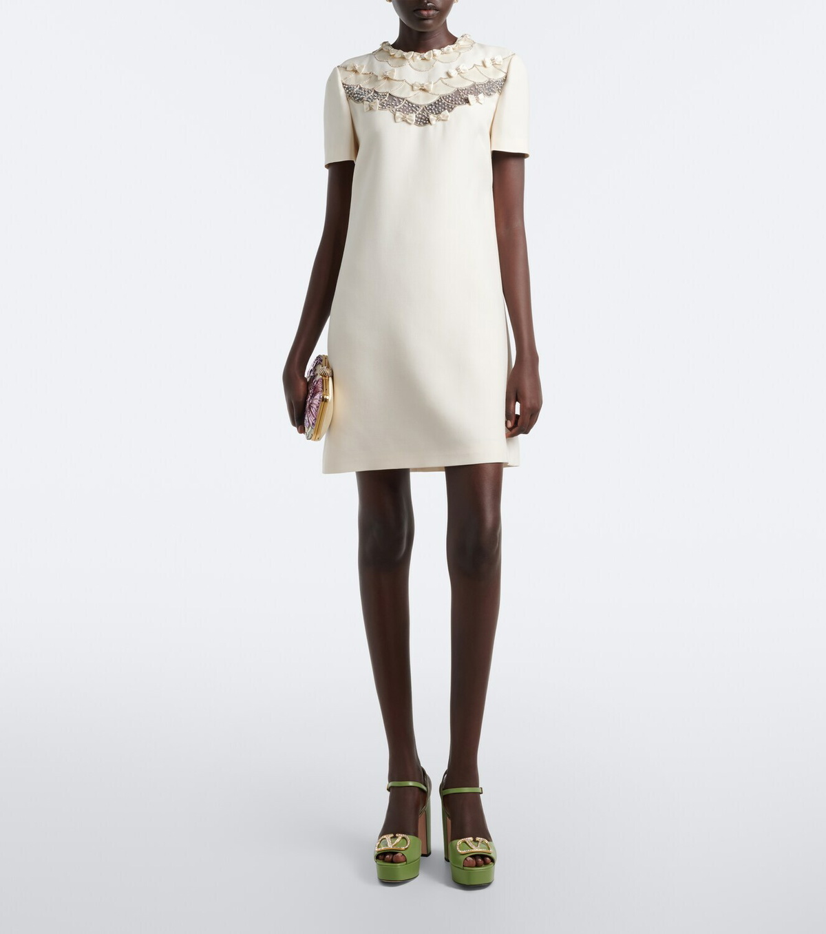 Valentino Garavani VLogo embellished leather platform sandals