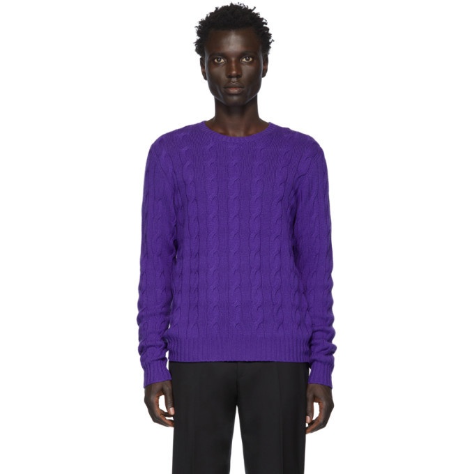 Photo: Ralph Lauren Purple Label Purple Cashmere Cable-Knit Sweater