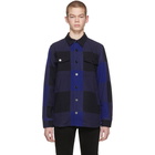 Maison Kitsune Blue Check John Jacket