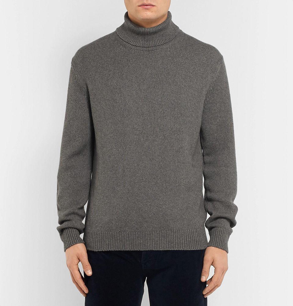 Massimo Alba - Watercolour-Dyed Cashmere Rollneck Sweater - Men - Gray ...