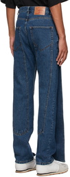 Y/Project Navy Classic Front Panel Jeans