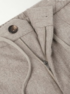 Incotex - Tapered Pleated Wool and Cashmere-Blend Trousers - Neutrals