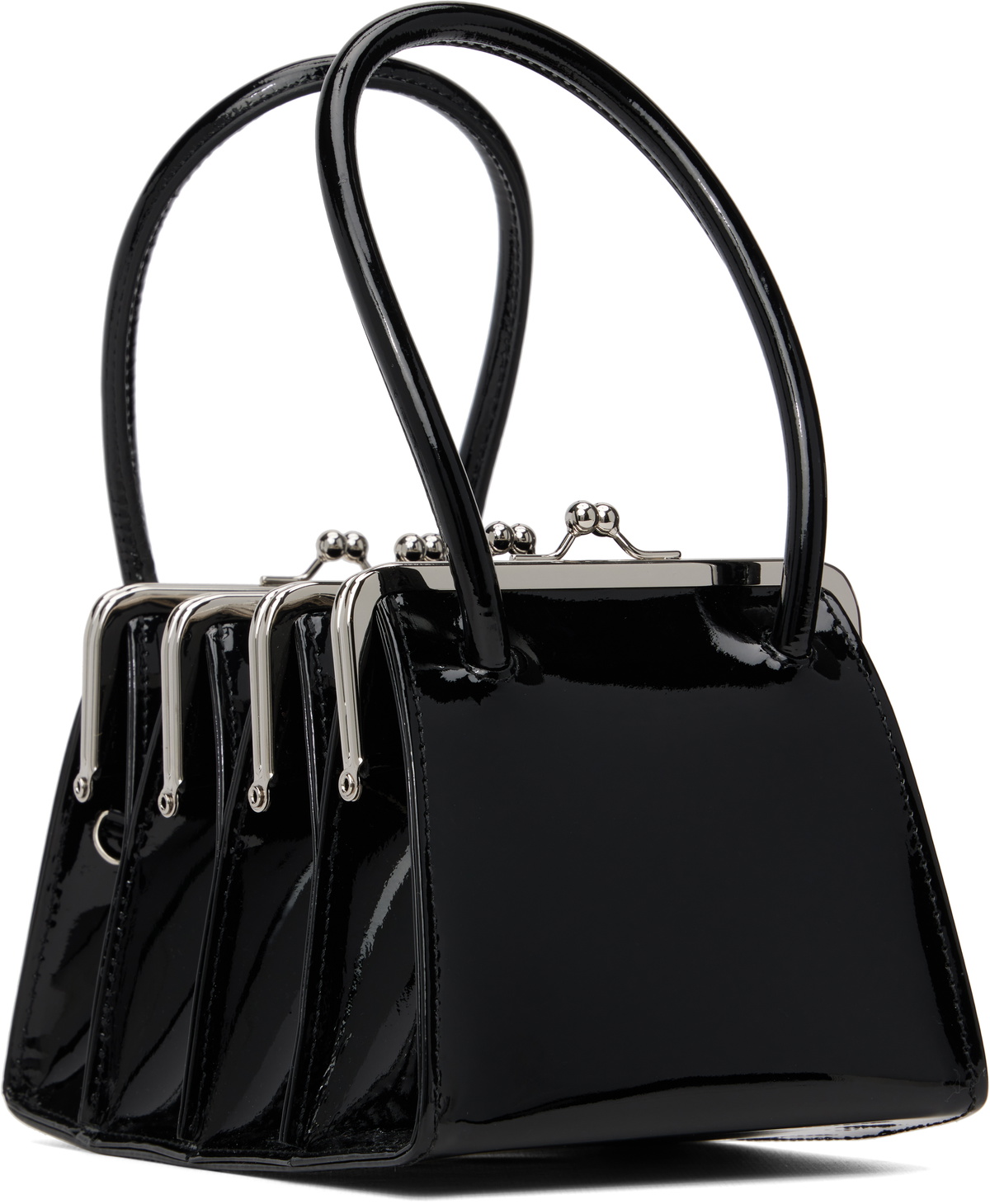 FIDAN NOVRUZOVA Black Boa Four Clasp Bag