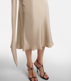 Max Mara Elegante one-shoulder silk crêpe maxi dress