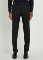 Lardini Tapered-leg Stretch-wool Trousers Black