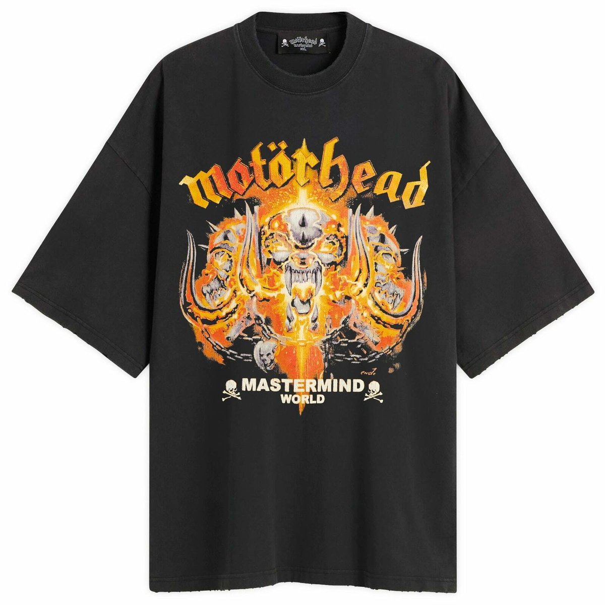 END. Men's x MASTERMIND WORLD x Motorhead Inferno T-Shirt in Black