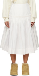 Story mfg. White Cardamine Midi Skirt