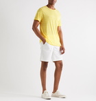 Onia - Chad Striped Linen-Blend T-Shirt - Yellow