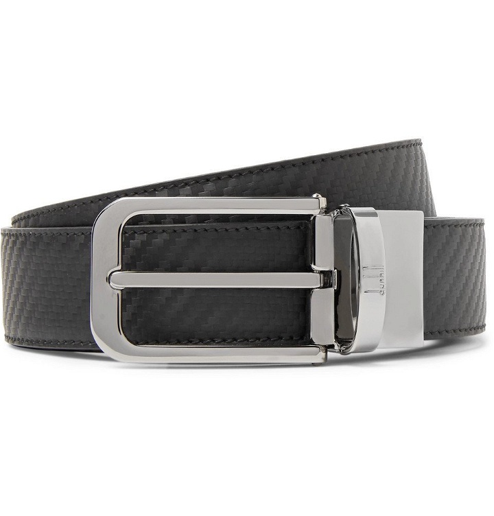 Photo: Dunhill - 3cm Black and Dark-Brown Reversible Chassis Leather Belt - Men - Black