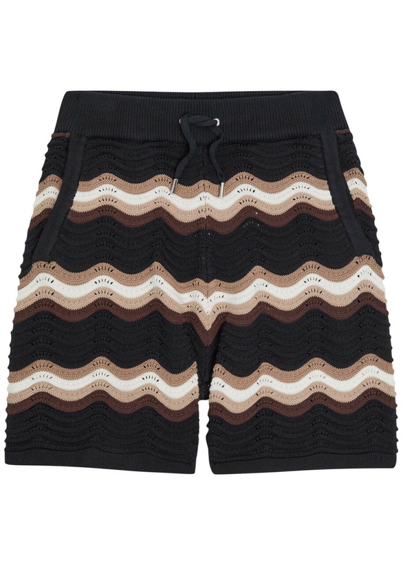 Photo: Raith Primavera Wavy Crochet Cotton Shorts Black