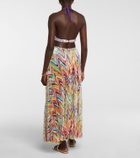 Missoni Mare Zig-zag knit cutout maxi dress