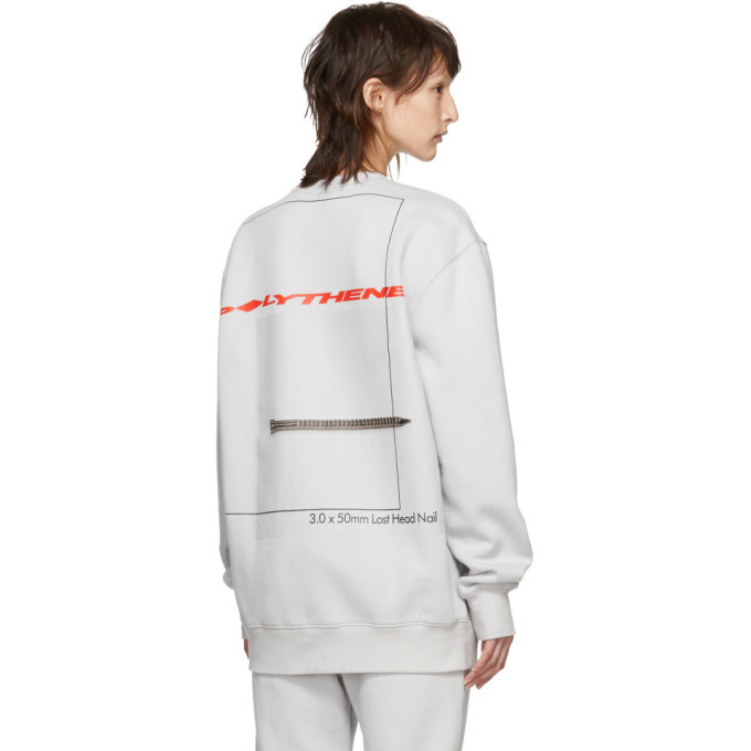 Polythene* Optics Grey Logo Nail Sweatshirt