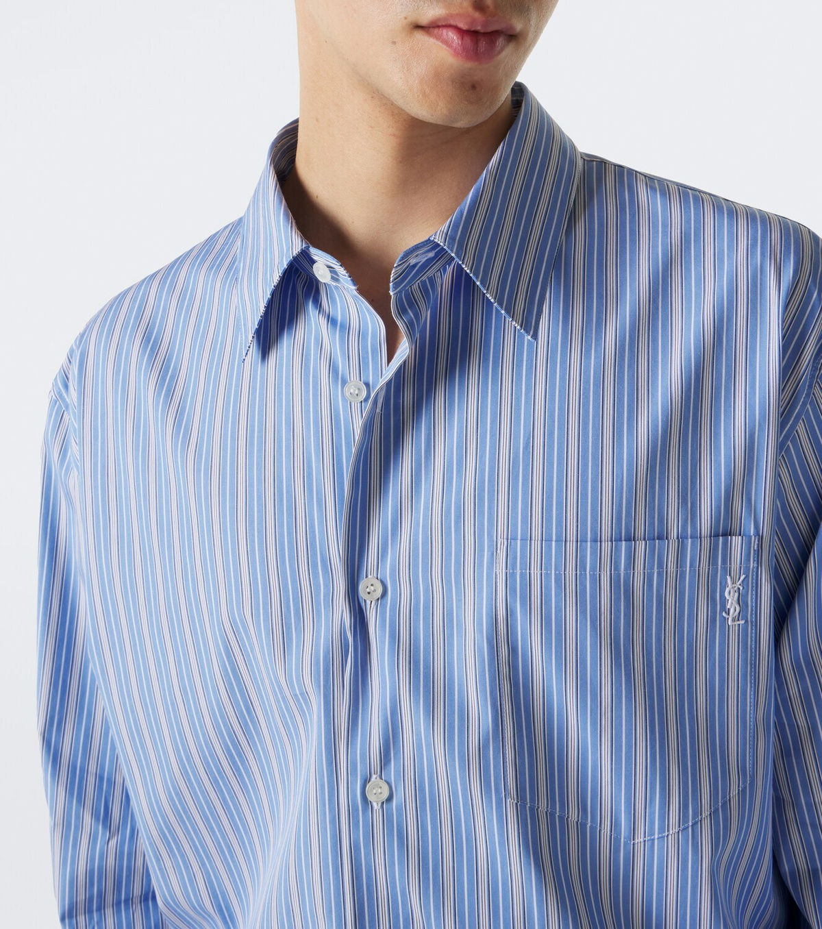 Saint Laurent Striped cotton poplin shirt