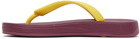 Suicoke Pink & Yellow ZAB Flip Flops