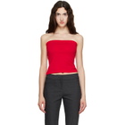 FLORE FLORE Red Bes Bandeau Top