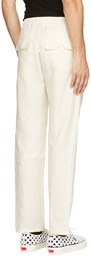 Rhude Off-White Silk Wide Leg Trousers