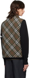 Burberry Green Check Nylon Vest