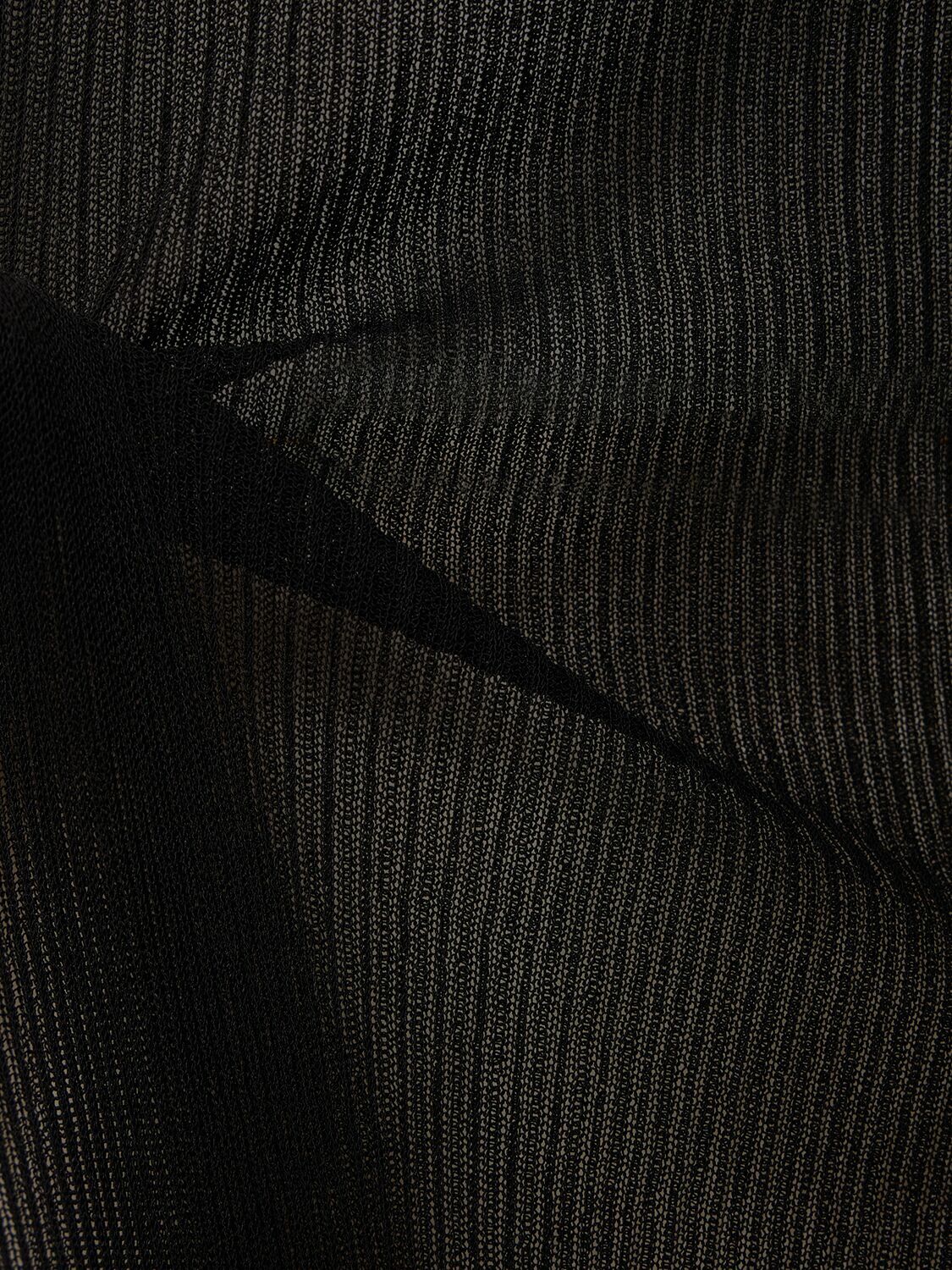 PETAR PETROV - Silk Knit V-neck Long Sleeve Bodysuit