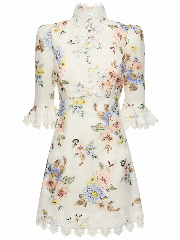 Photo: ZIMMERMANN - Appliqué Linen Mini Dress