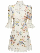 ZIMMERMANN - Appliqué Linen Mini Dress