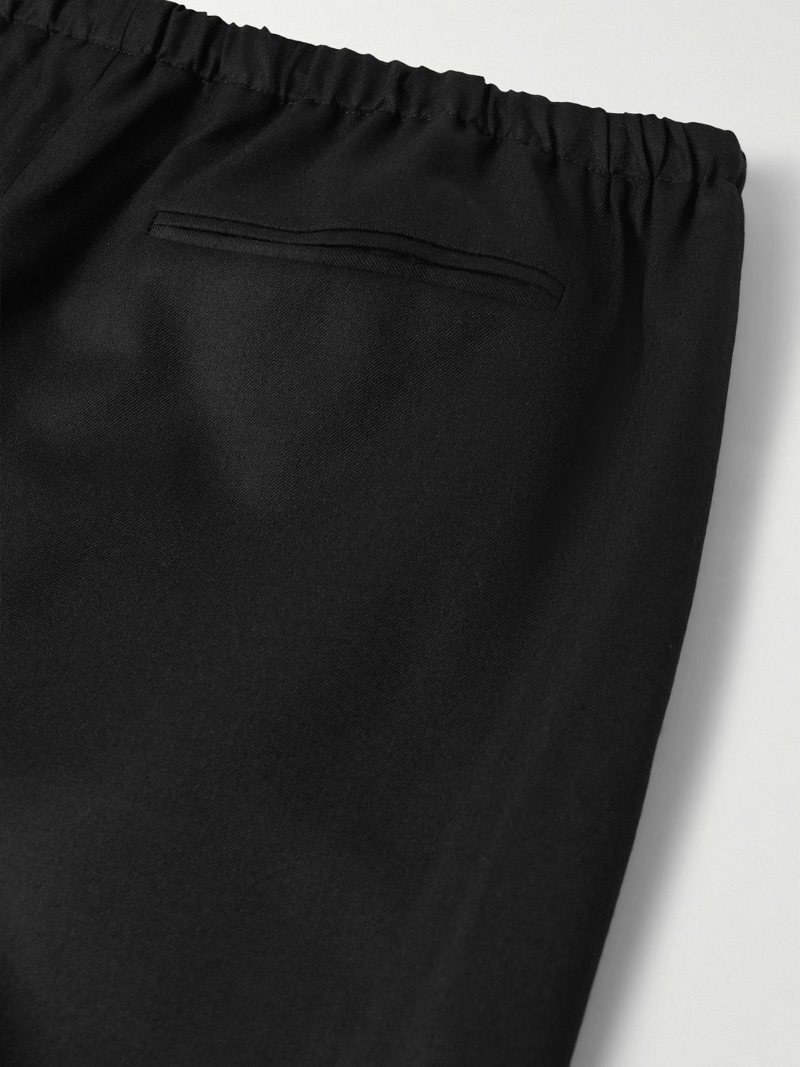 The Row - Xon Straight-Leg Virgin Wool-Flannel Drawstring Trousers