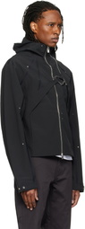 HELIOT EMIL Black Moire Technical Jacket