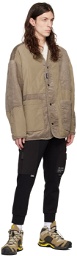 Izzue Taupe Quilted Jacket