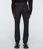 Alexander McQueen Contrast-stitched jeans