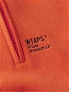 WTAPS - Logo-Embroidered Fleece Half-Zip Sweatshirt - Orange