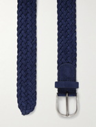 Anderson's - 3cm Woven Suede Belt - Blue