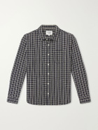 Corridor - Reverse Checked Cotton-Tweed Shirt - Blue
