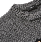 Theory - Rueda Fair Isle Merino Wool Sweater - Gray